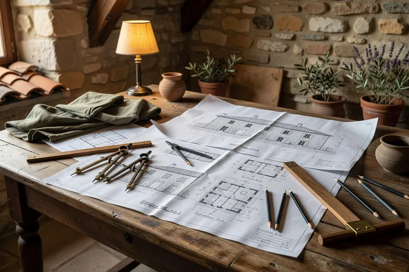 Détail d'une tour du château d'Enjaux et de sa toiture partiellement restaurée