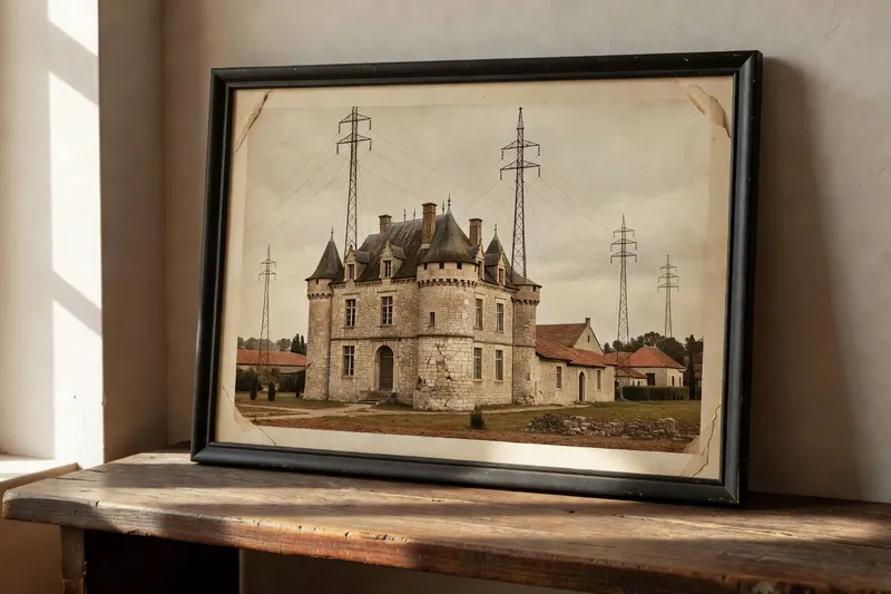 Vestiges des pylônes d'émission de Radio Toulouse dans le parc du château d'Enjaux